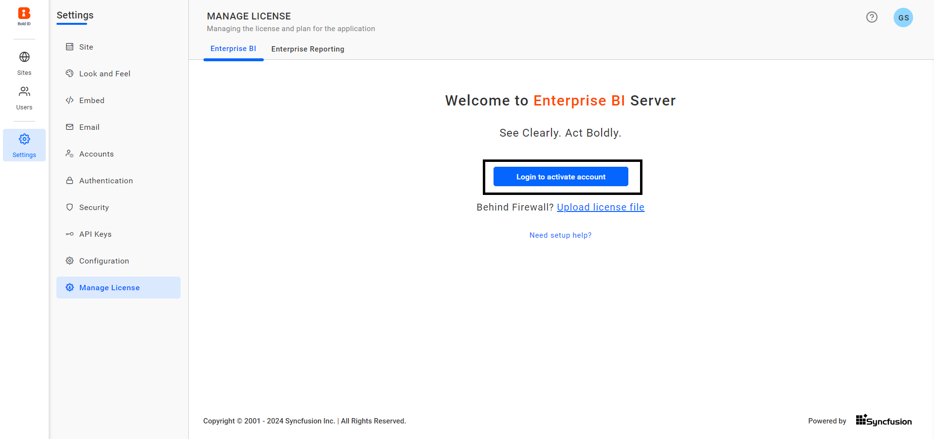 Account activate using login