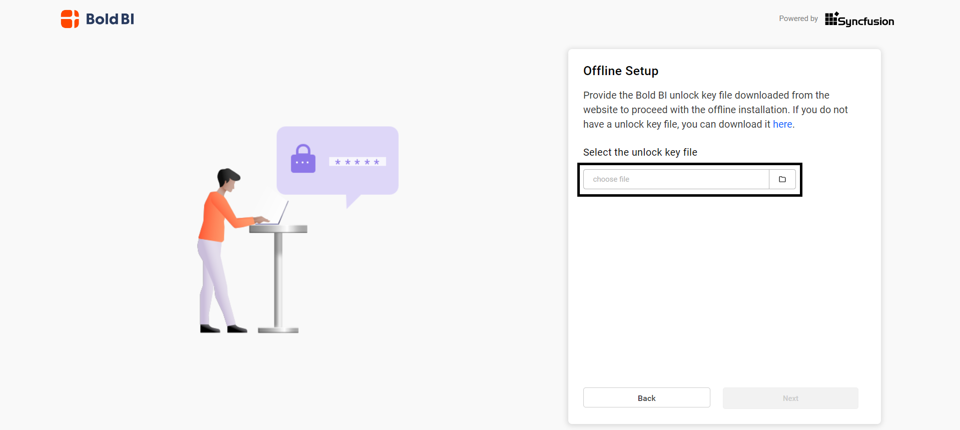 Unlock key file page