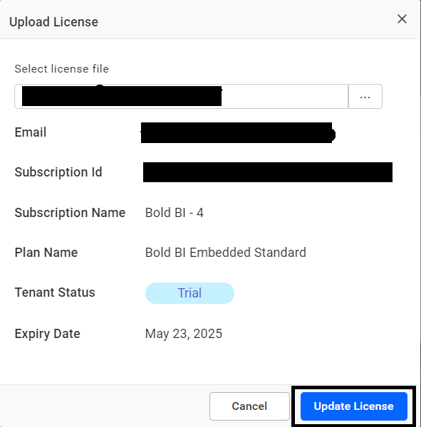 Updated Bold BI License