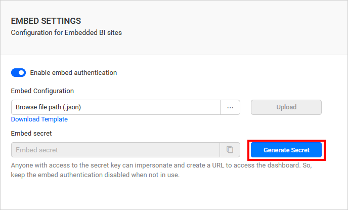 Generate secret code