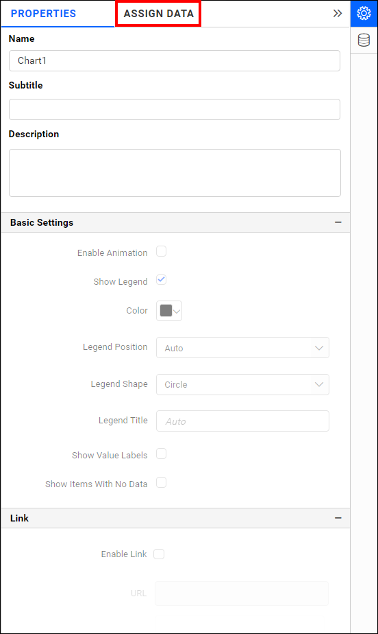 tab for assigning data