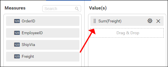 dropping dimennsion column in values section