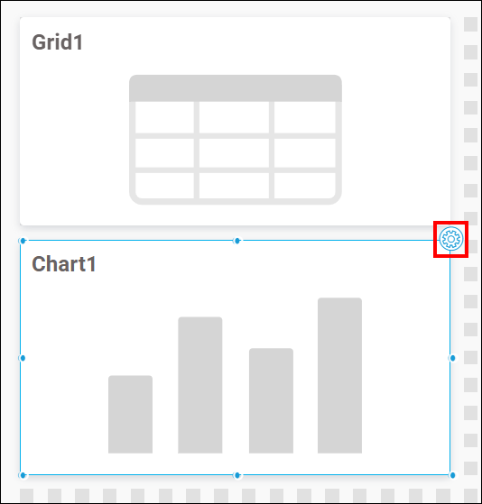 tab for viewing the properties of widget