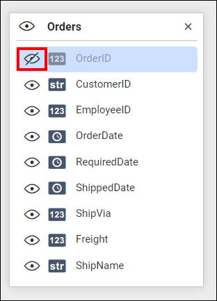 removing unwanted column using icon