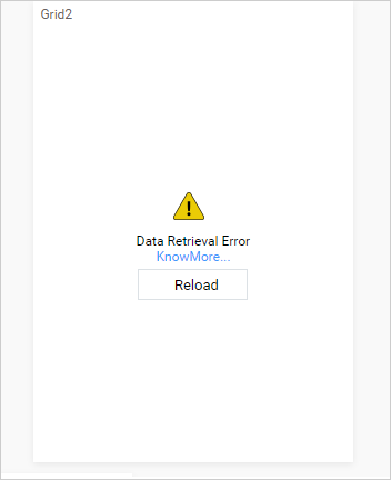 Data Retrieval Error