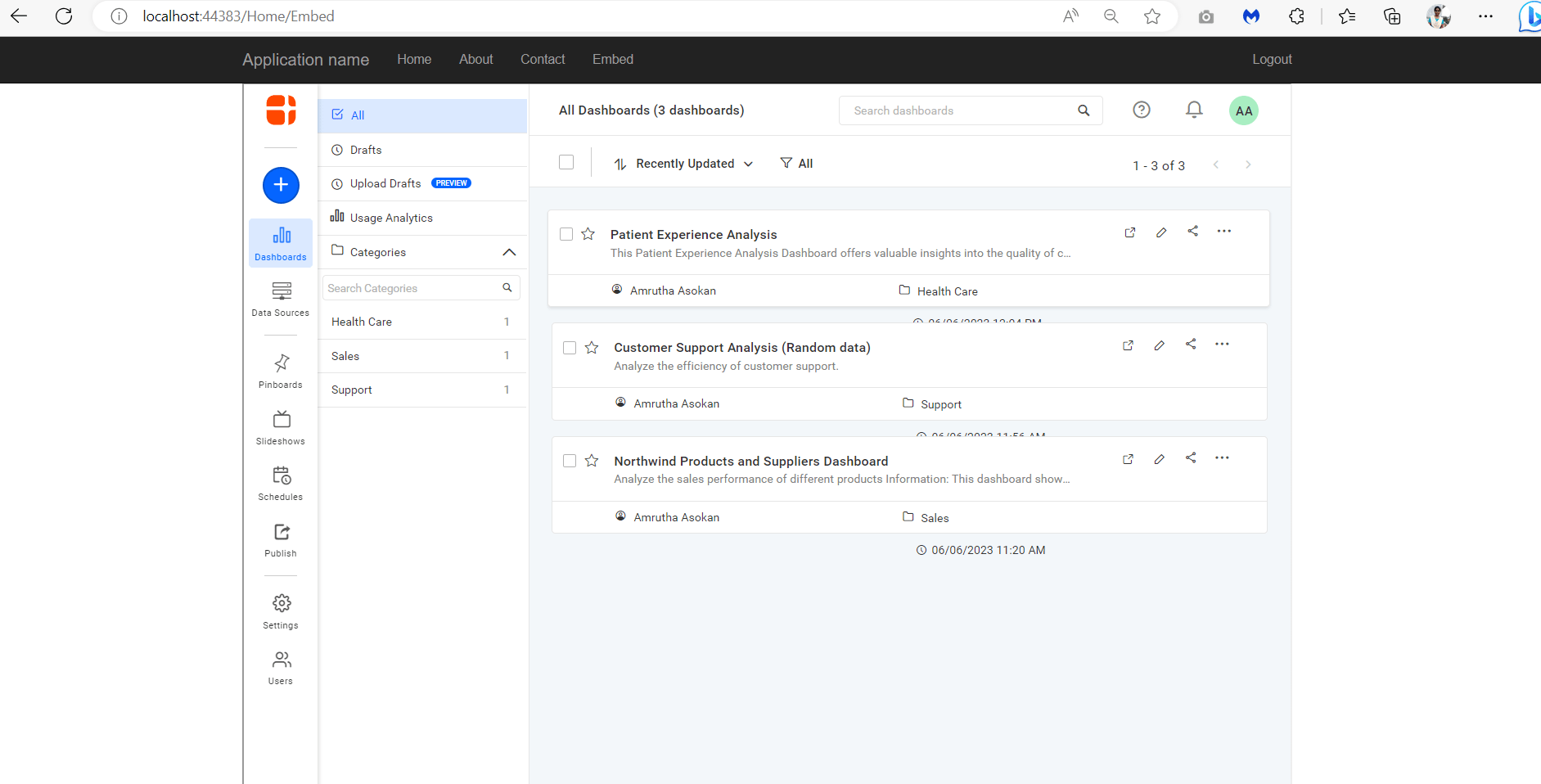 Embedded Application