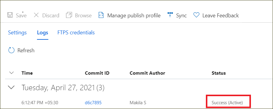 Synchronization Success