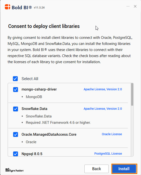 Installation Client Libraries