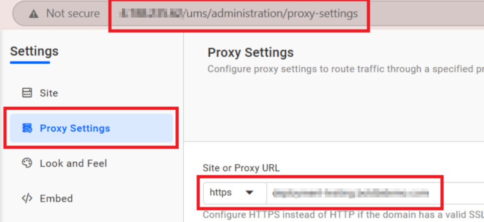 proxy settings page changes