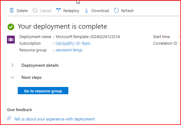 Select resource page