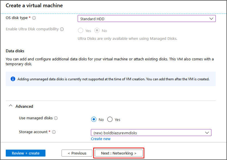 VM Disks information