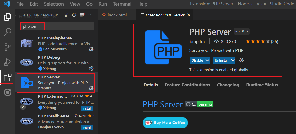 PHP Server