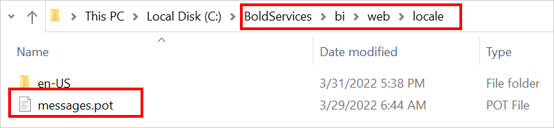 default bi messages pot file