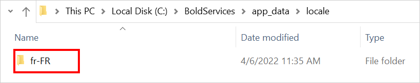 language region folder location