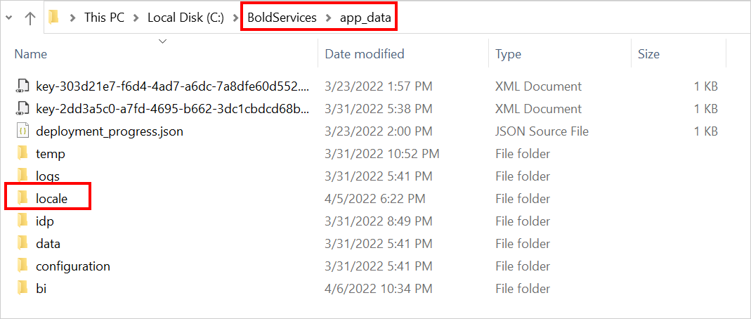 locale folder location