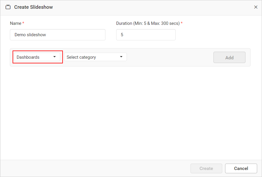 Add Dashboard-Dropdown