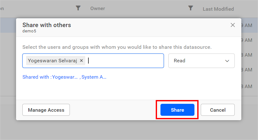 Add Data source Permission