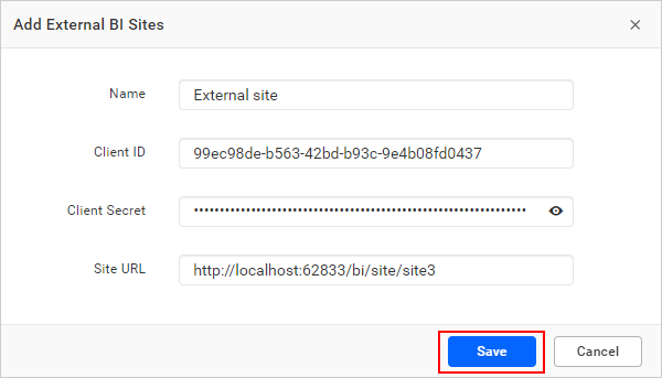 Add External sites