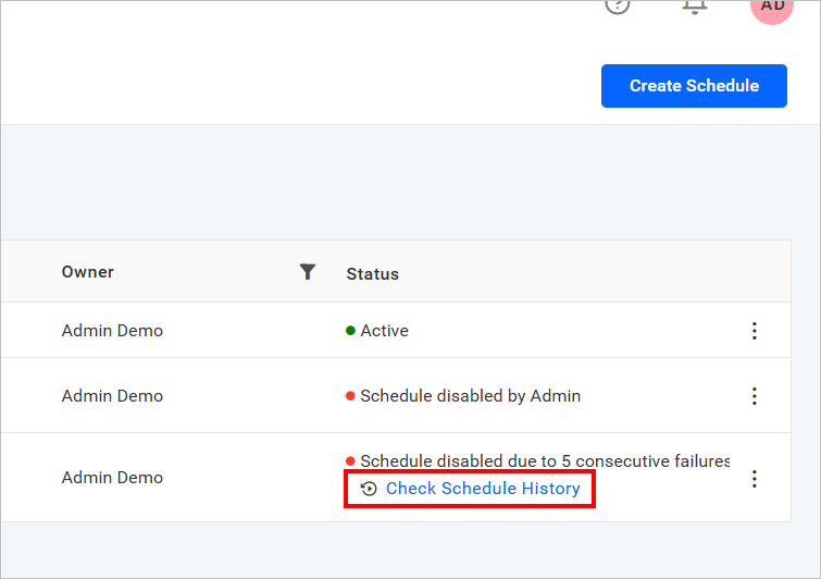 Disable Run History Info