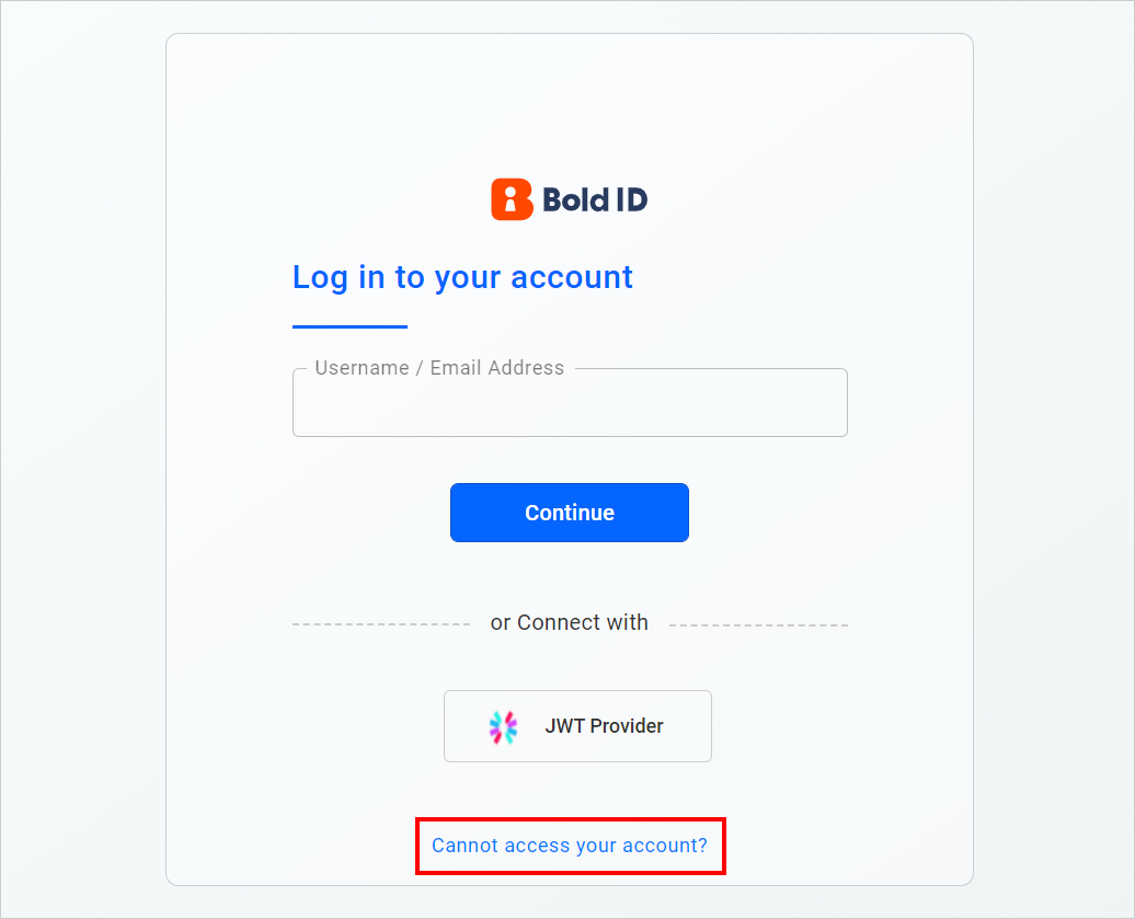 Cannot access your account