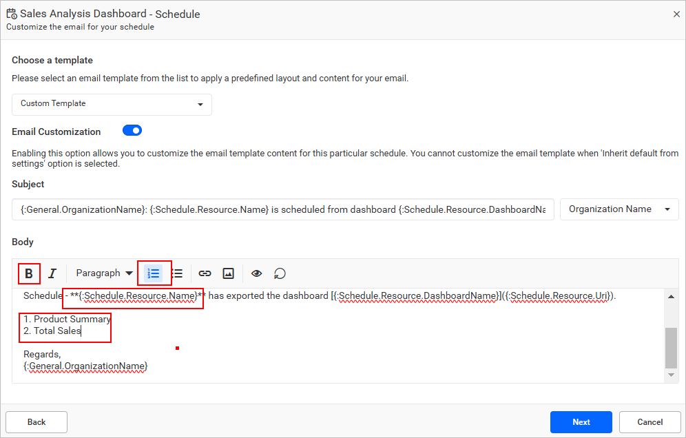 Bold Style and Points