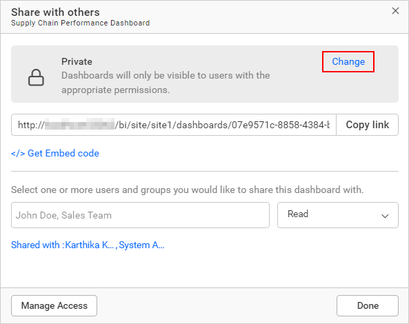 Make Public Dashboard View