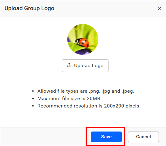 Edit Group Picture Dialog
