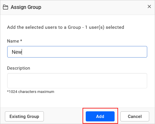 Assign new group to selected users