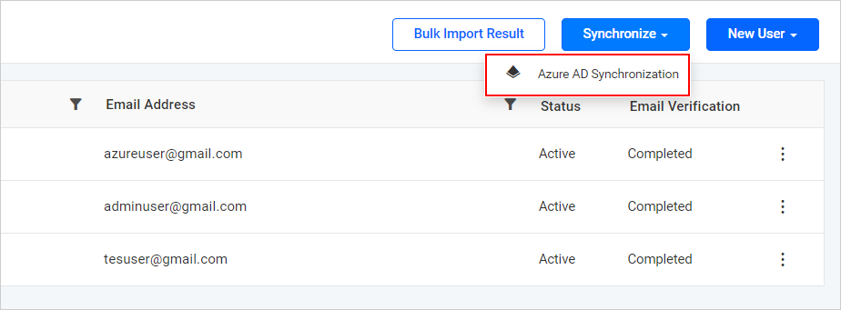 Azure Active Directory Synchronization Link