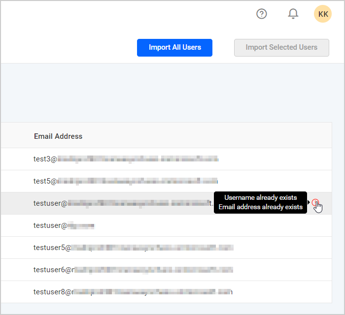 Display Duplicated users