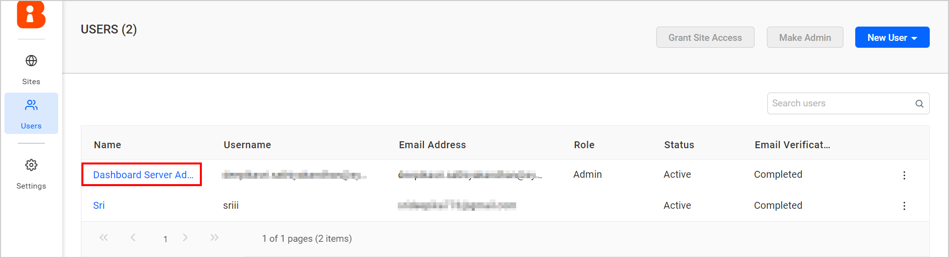 Goto name of the user