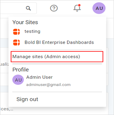 Manage Sites