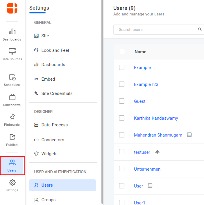 Import from CSV - Navigation