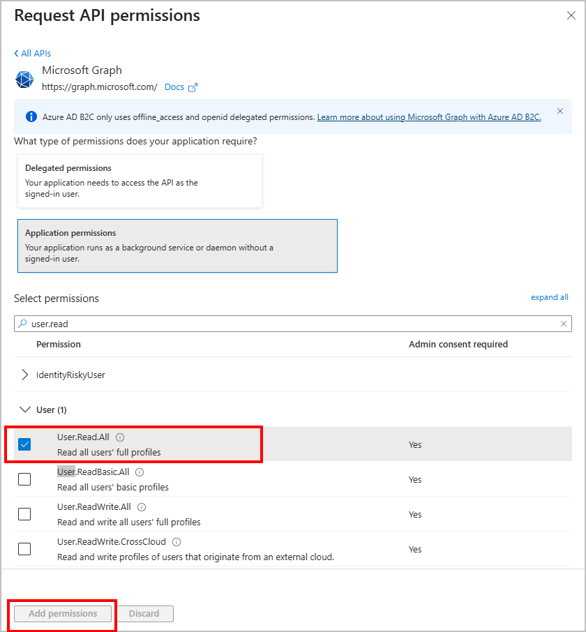 Azure B2C microsoft group