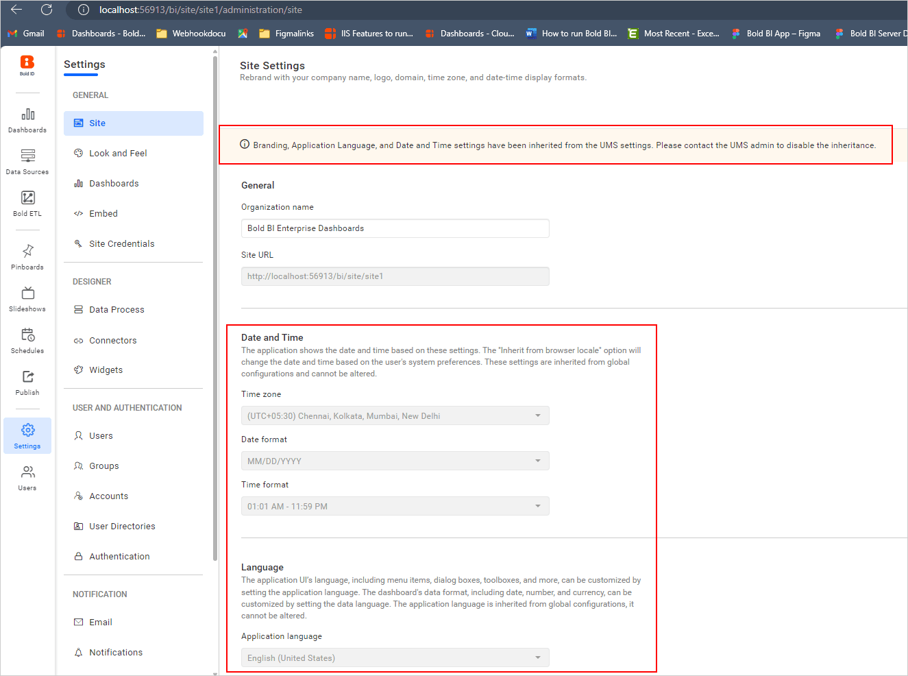 Inherited Settings in BI