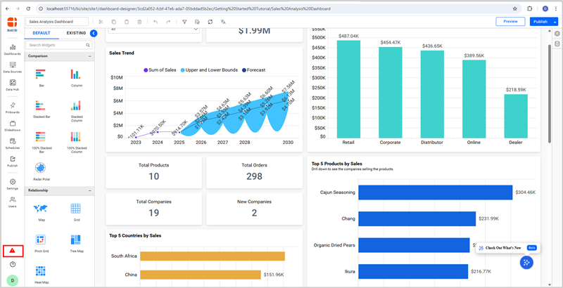 License warning icon in designer