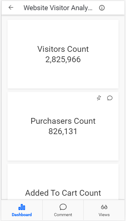 Dashboard mobile view portrait