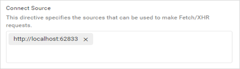 Content Security Policy settings for connect