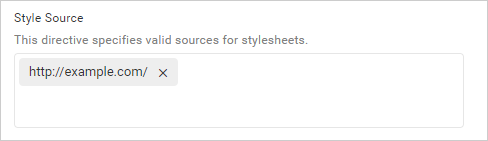 Content Security Policy settings for source