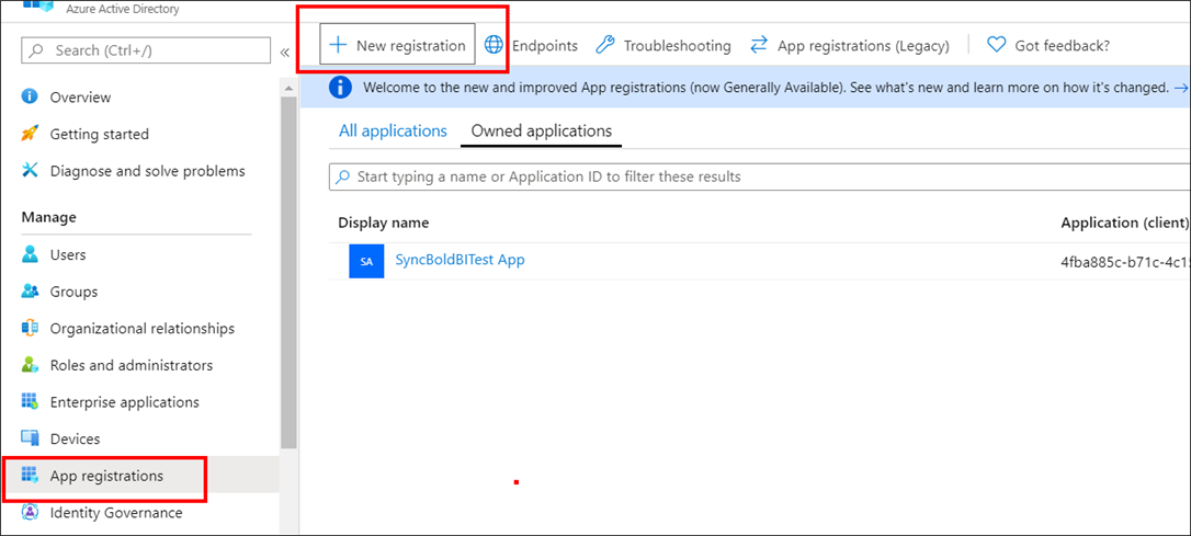 Create new application