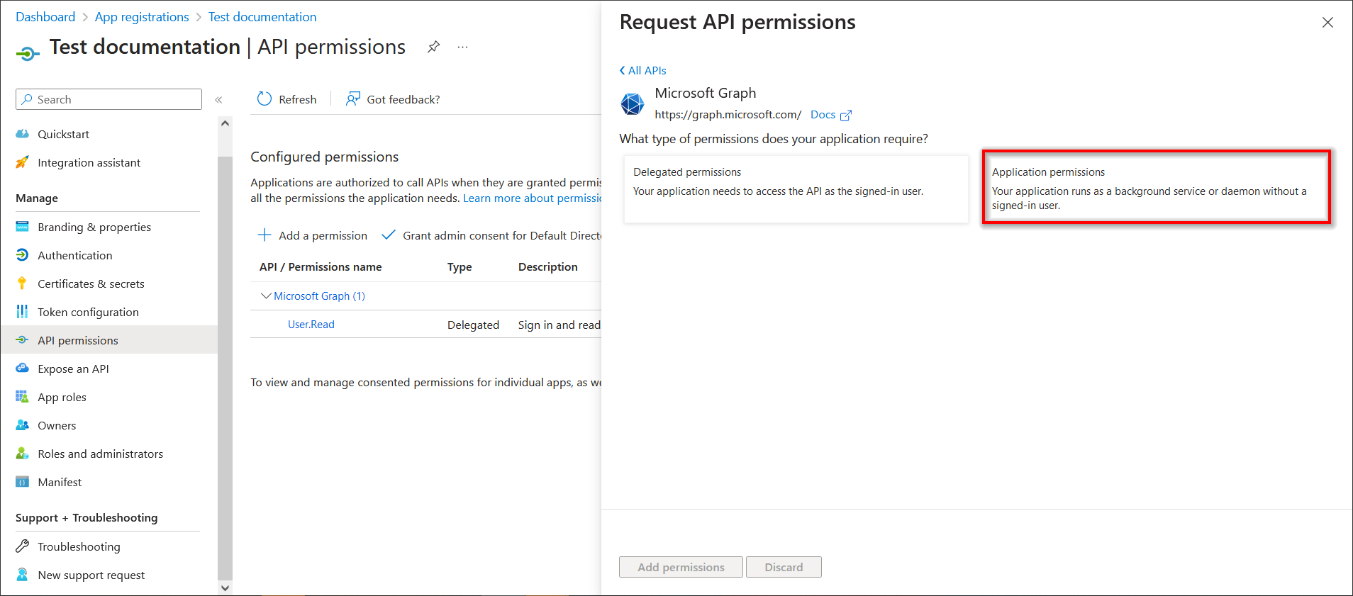 Application Permissions