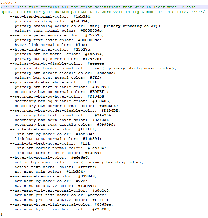 Customized template file