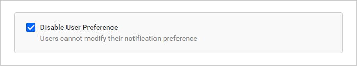 Disale user preference