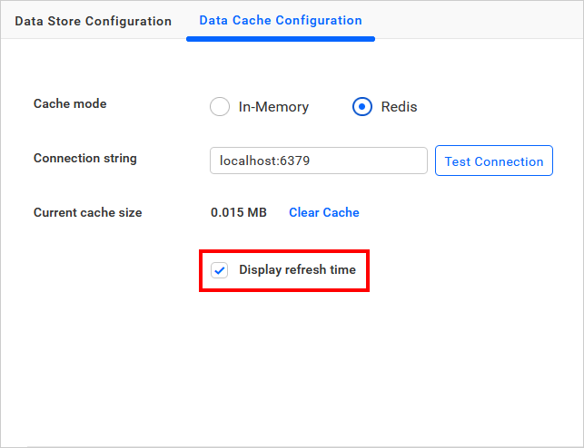 DataCache refreshed time