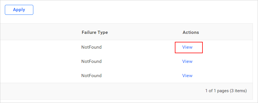 Webhook Failure Logs View