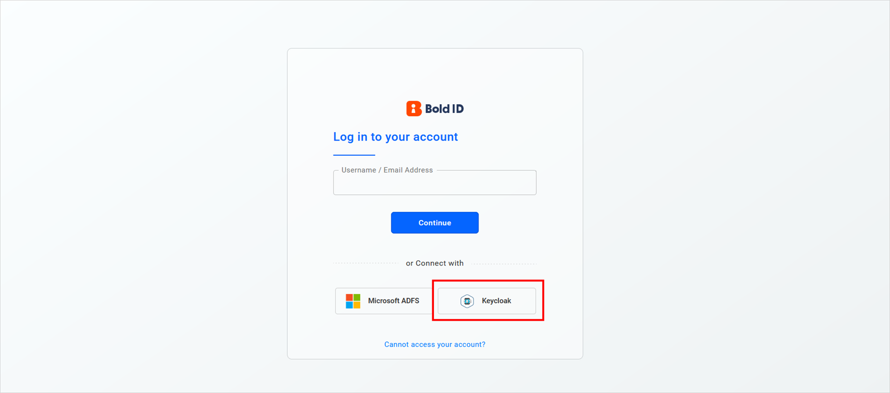 Keycloak Bi Login Option