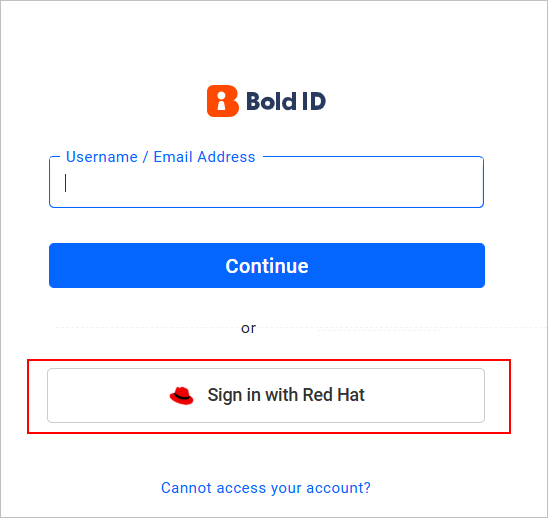 RedHat Bi Login Option