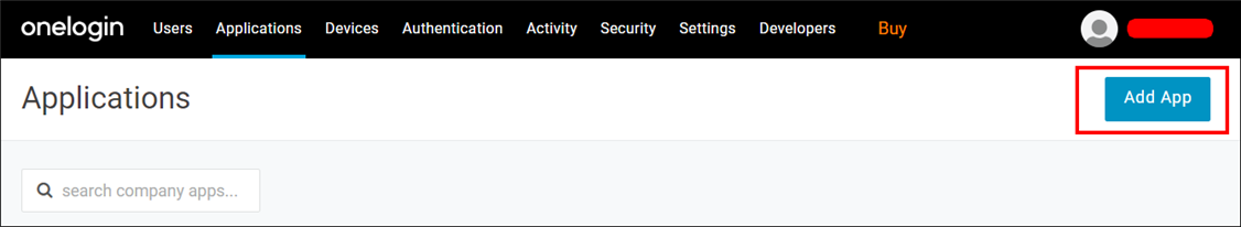 Add Application page