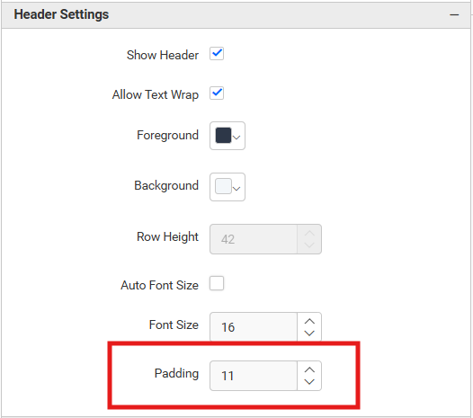 Header Customization