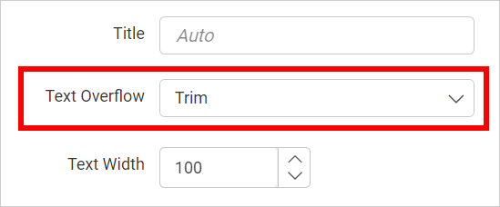 Legend Overflow Trim Option in chart
